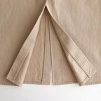Cotton Serge Belted Skirt #LightBeige [BHSW25F7]