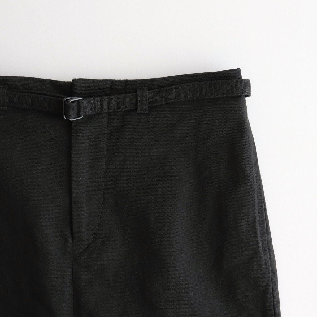 Cotton Serge Belted Skirt #InkBlack [BHSW25F7]