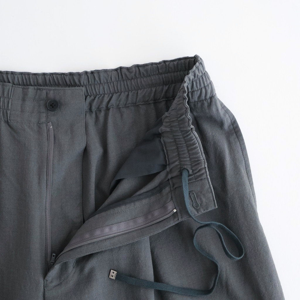 Wool Cupro Easy Wide Trousers #Khaki Gray [NEP-SS2606]