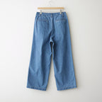 Organic Cotton Denim 1tuck Trousers #BLEACH [NEP-AW2658]