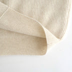 CASHMERE FOX POLO CARDIGAN #IVORY [BN-25FL-044]