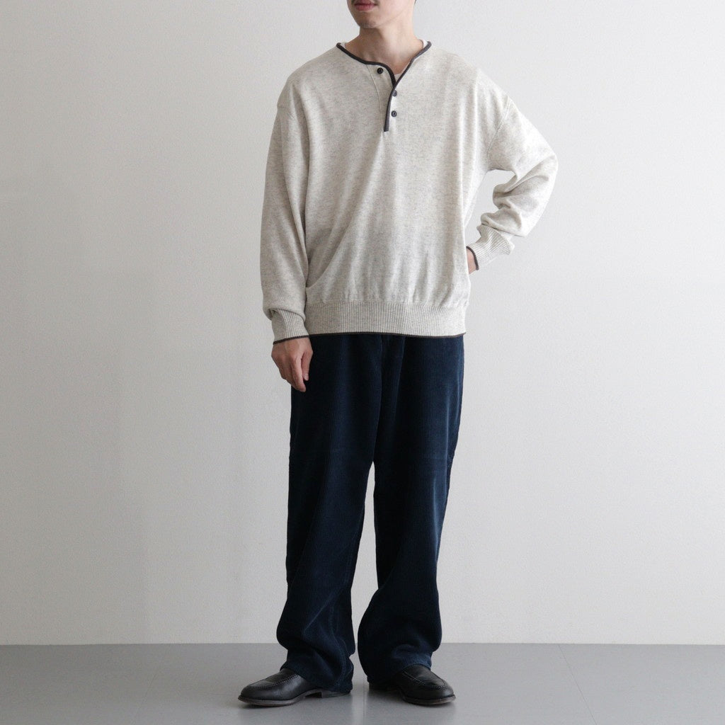 Cashmere Henleyneck - Diffusion Exclusive #Lt.Gray×Charcoal [NEP-AW2520B]