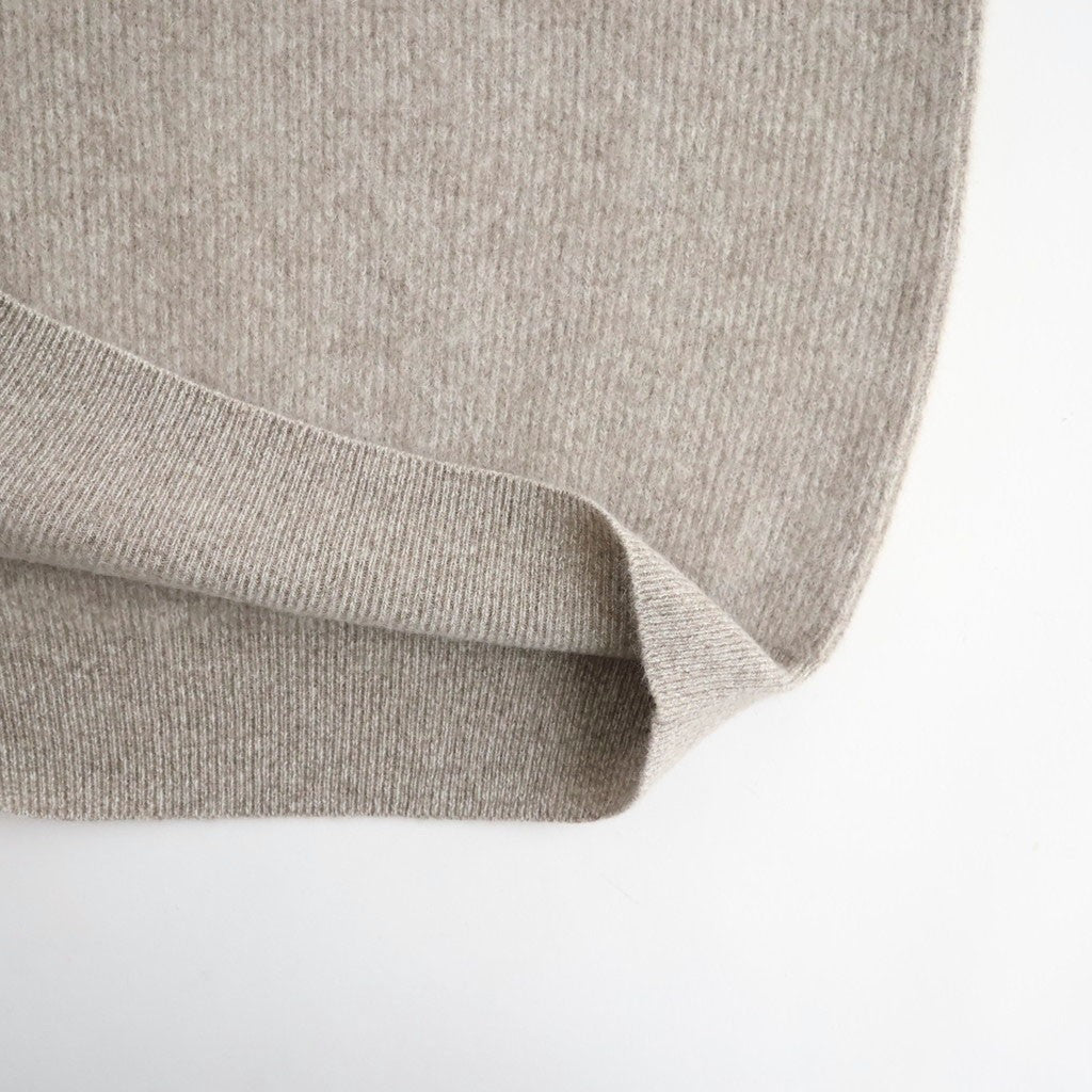 CASHMERE FOX CREW NECK #MIX BEIGE [BN-26FM-060]