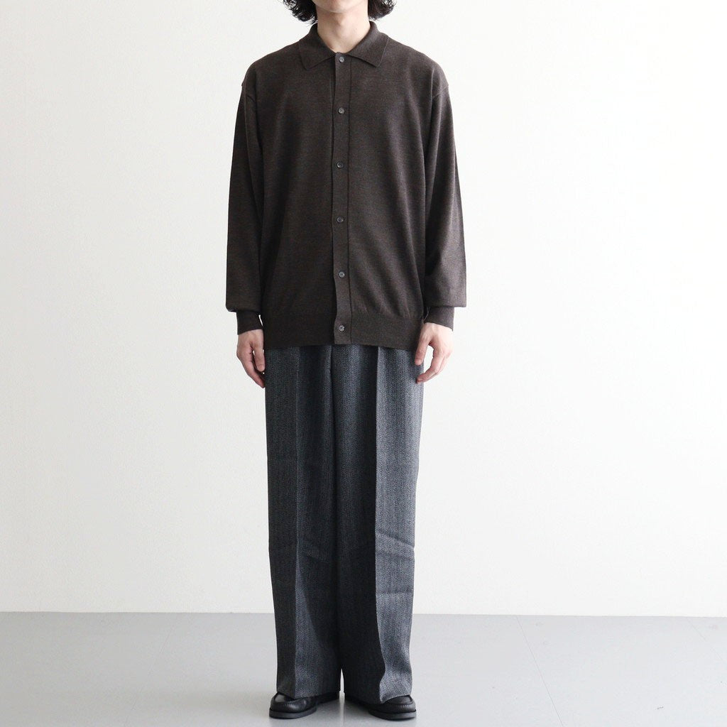 BABY WOOL POLO CARDIGAN #BROWN [BN-26FM-040]