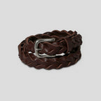 LEATHER MESH BELT #BROWN [PMAR-AC09]