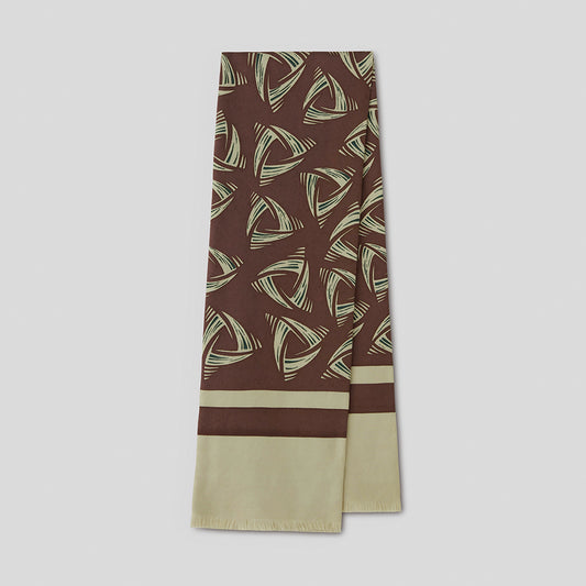 DELTA PATTERN SCARF #SEPIA BROWN [PMAS-AC02]