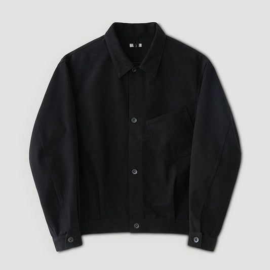 TWILL CLOTH WORKADAY JACKET #DUST BLACK [PMAQ-SJ05]