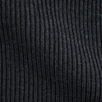 SOLID WOOL RIB CREW NECK #CHARCOAL [BN-26FM-051]
