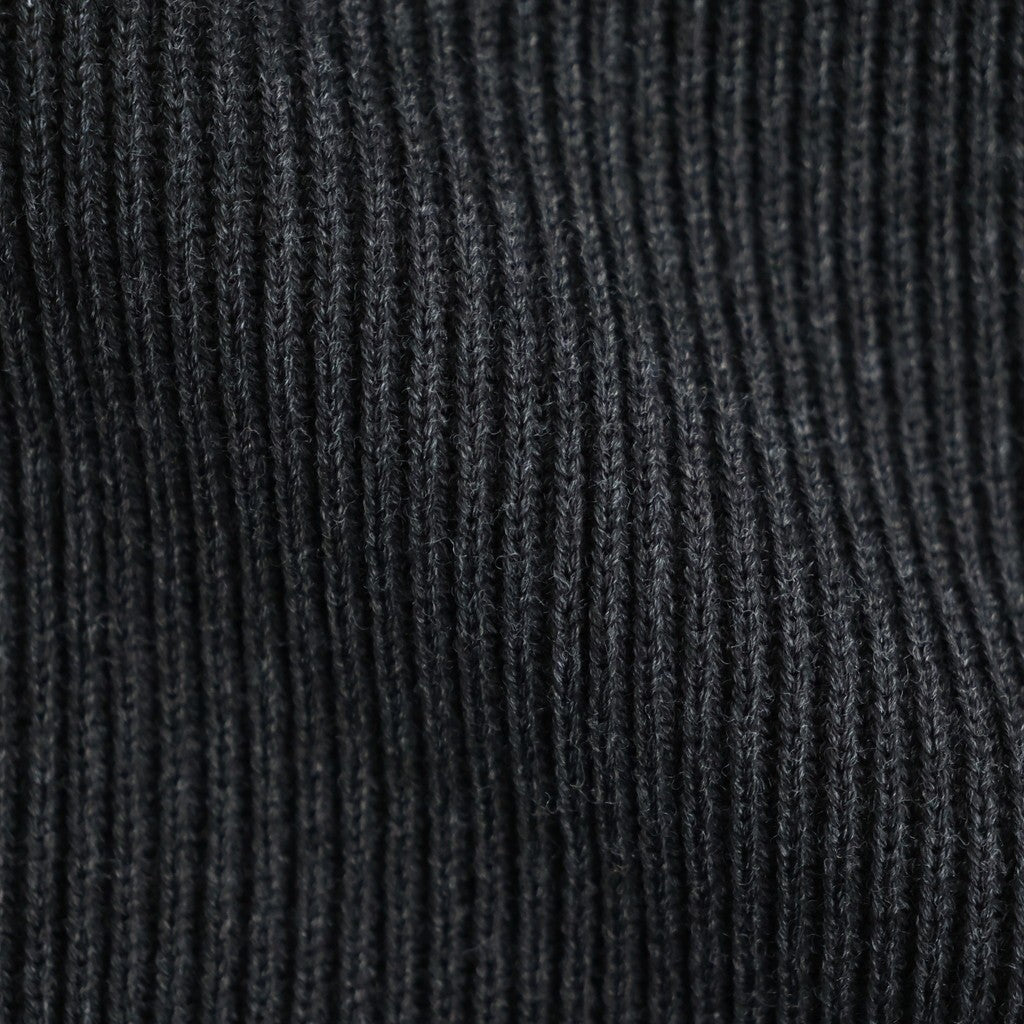 SOLID WOOL RIB CREW NECK #CHARCOAL [BN-26FM-051]