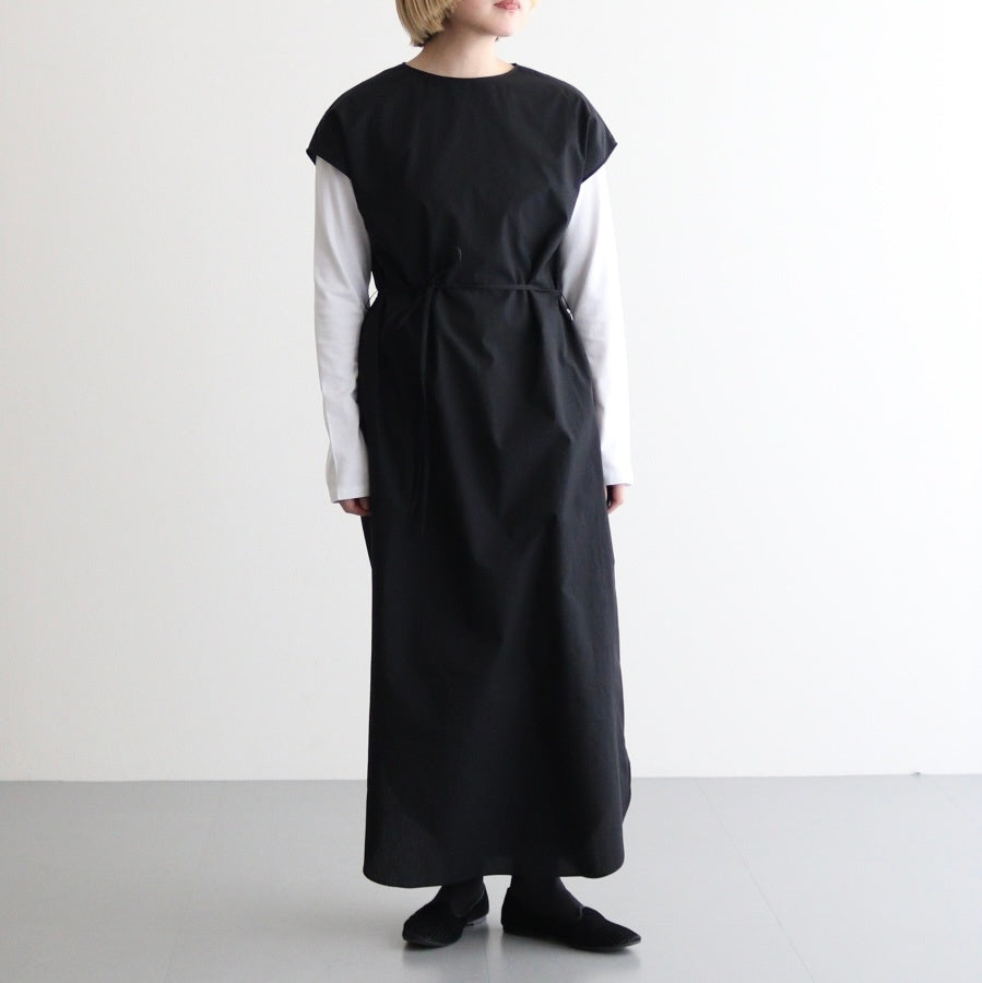 Chambray Sleeveless Dress #Black [BHSW25S10]