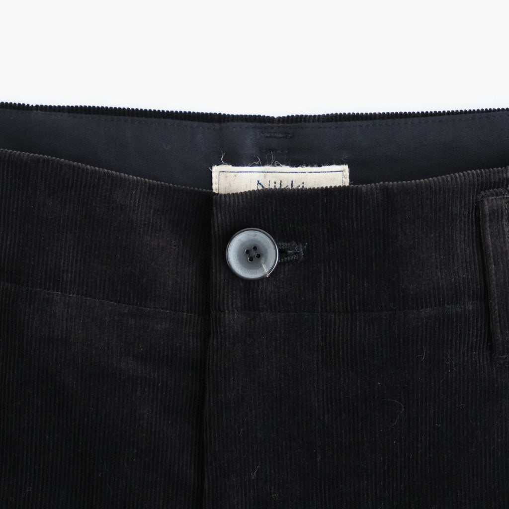 Finx Cotton Corduroy Wide Trousers #Black [NEP-AW2659 ]