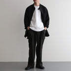 HOPSACK WIDE POCKET TROUSERS #FOREST [PMAT-PT06]