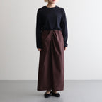 CHIFFON LONG T-SHIRT #DARK NAVY [BN-26SL-046]