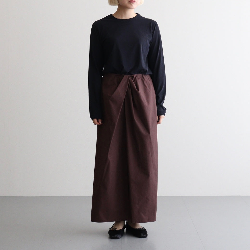 CHIFFON LONG T-SHIRT #DARK NAVY [BN-26SL-046]