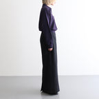 Co/Silk Nep Harf-Zip Shirt #DarkPurple [BHS25S037]