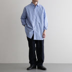 Regular Collar Wind Shirt #Sax [S26SG082]