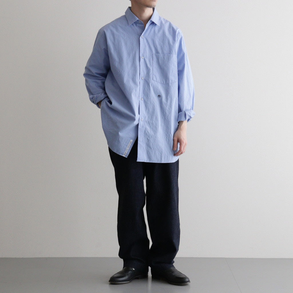 Regular Collar Wind Shirt #Sax [S26SG082]