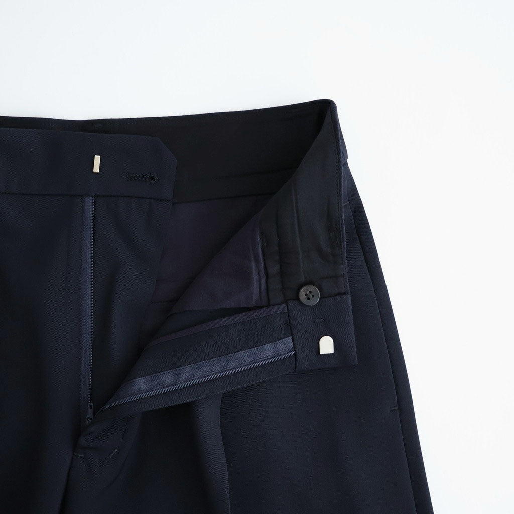 Wool Gabardine Wide Trousers #NAVY [NEP-AW2655]