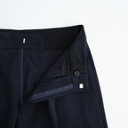 Wool Gabardine Wide Trousers #NAVY [NEP-AW2655]