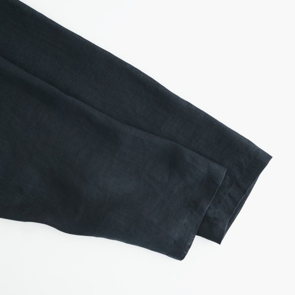 COMFORT FIT OPEN COLLAR SHIRT #BLACK [A26A22SH02C]