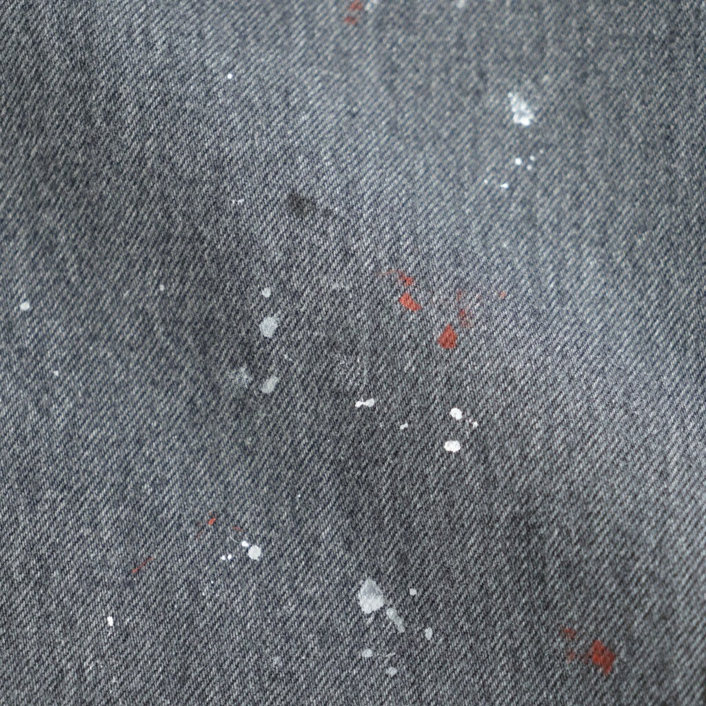 USED-FINISHED 13.5oz STRAIGHT DENIM #020 CHARCOAL [17062 40027]