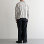 DOUBLE PLEATED SEMI EASY TROUSERS #CHARCOAL [A26C07PT02C]