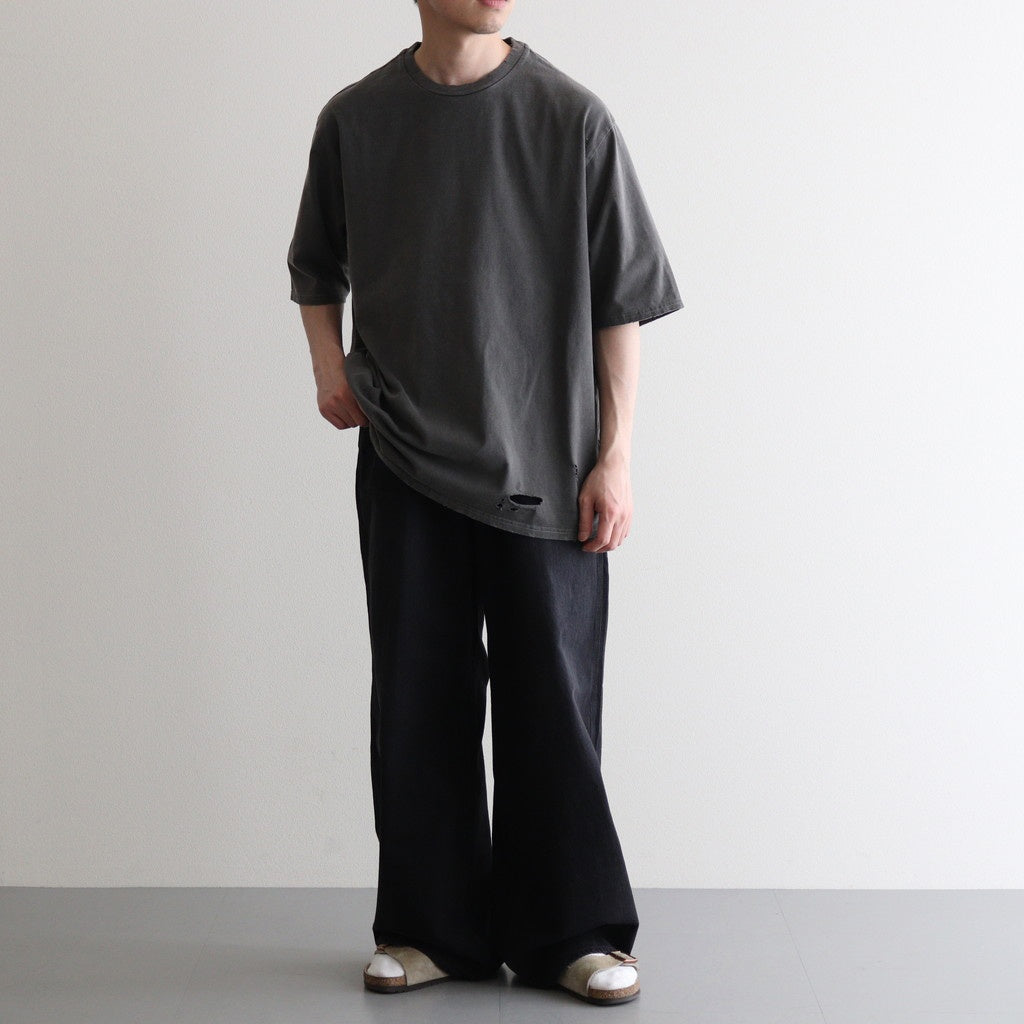 CREW NECK DAMAGED TEE #DAMAGED [M25B11CS01B]