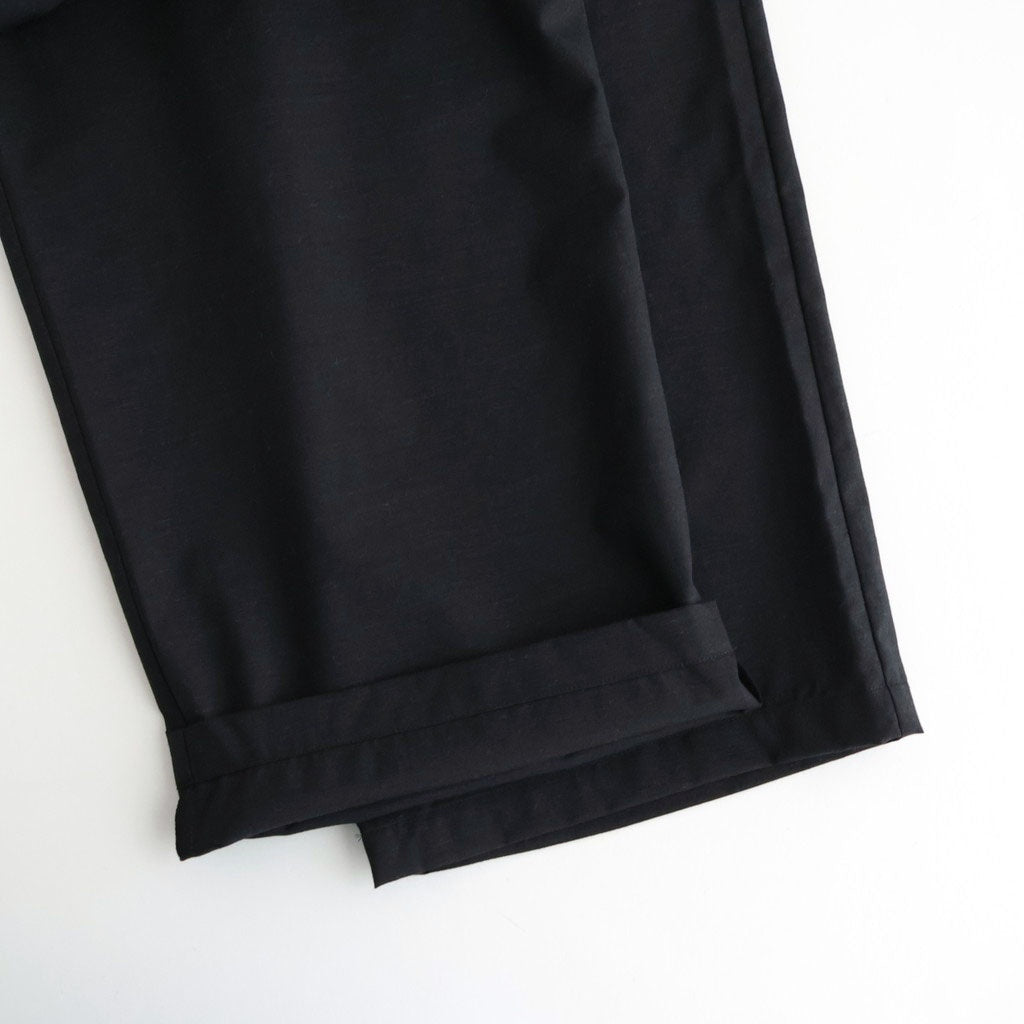 WIDE CYLINDER FIT EASY PANTS #CHAMBRAY BLACK [M26A11PT01C]