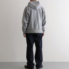ZIP-FRONT ATHLETIC HOODIE #PEWTER [252OJ-CT06]