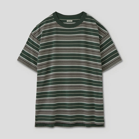 BORDER SS TOP #GREEN×NAVY [PMAR-CS02]