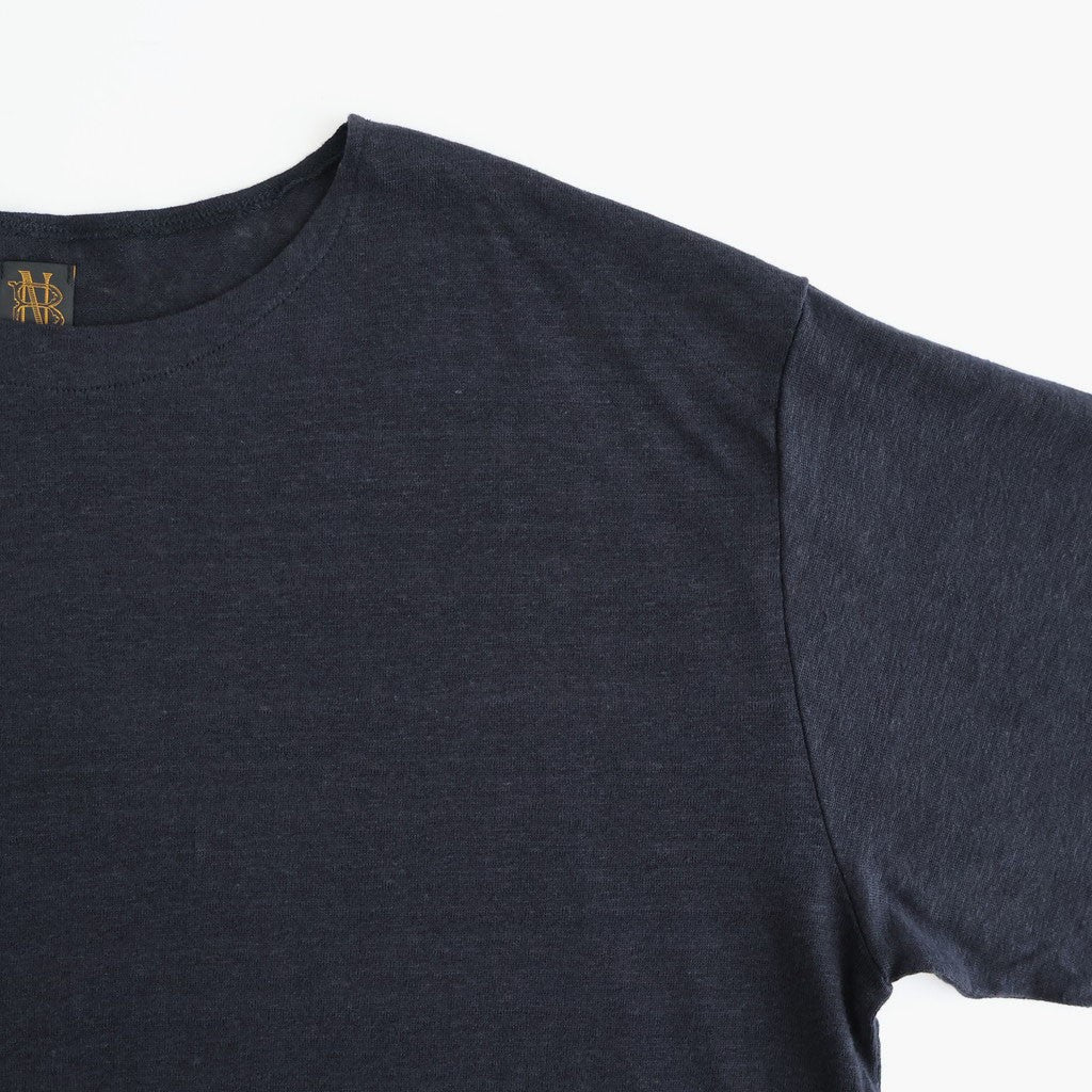 NORMANDY LINEN BASQUE SHIRT #NAVY [BN-26SM-072]