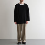 NORMANDY LINEN BASQUE SHIRT #BLACK [BN-25SM-065]