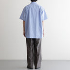 Regular Collar Wind S/S Shirt #Sax [S26SG088]