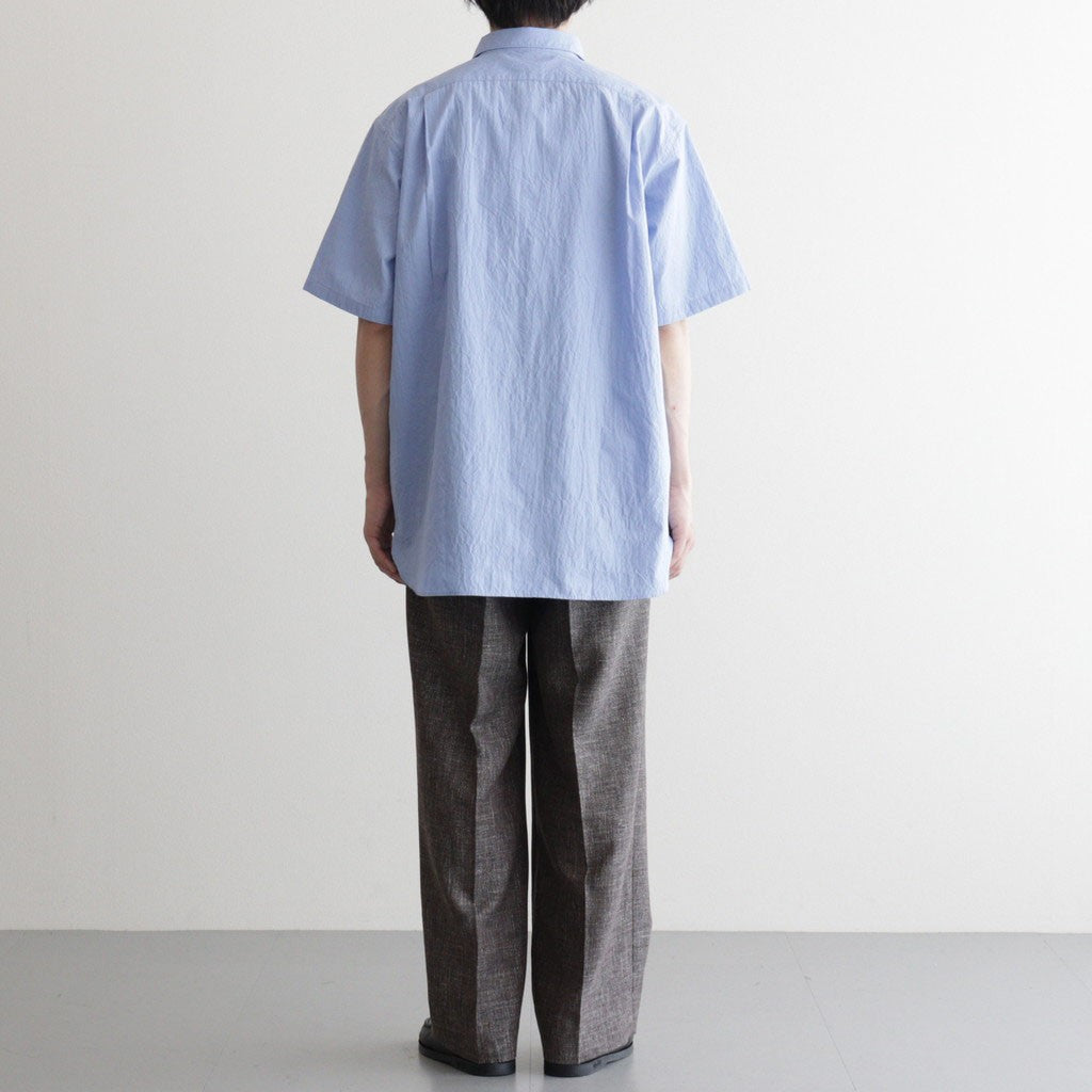 Regular Collar Wind S/S Shirt #Sax [S26SG088]