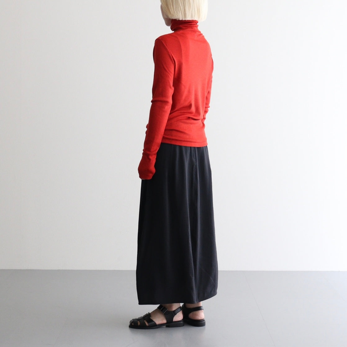 Wool Rib Turtle Neck #DarkRed [BHSW24F12F26]