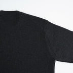 SOLID WOOL RIB CREW NECK #CHARCOAL [BN-26FM-051]