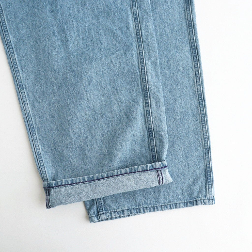 Linen Cotton Denim Field Pants #Indigo Bleach [N26FC029]
