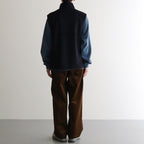 ZIP UP VEST #DARK NAVY [M24D10BL02A]