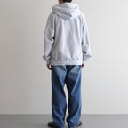Thin-Sweat Hoodie Zip #HeatherWhite [bROOTS25S24S26]