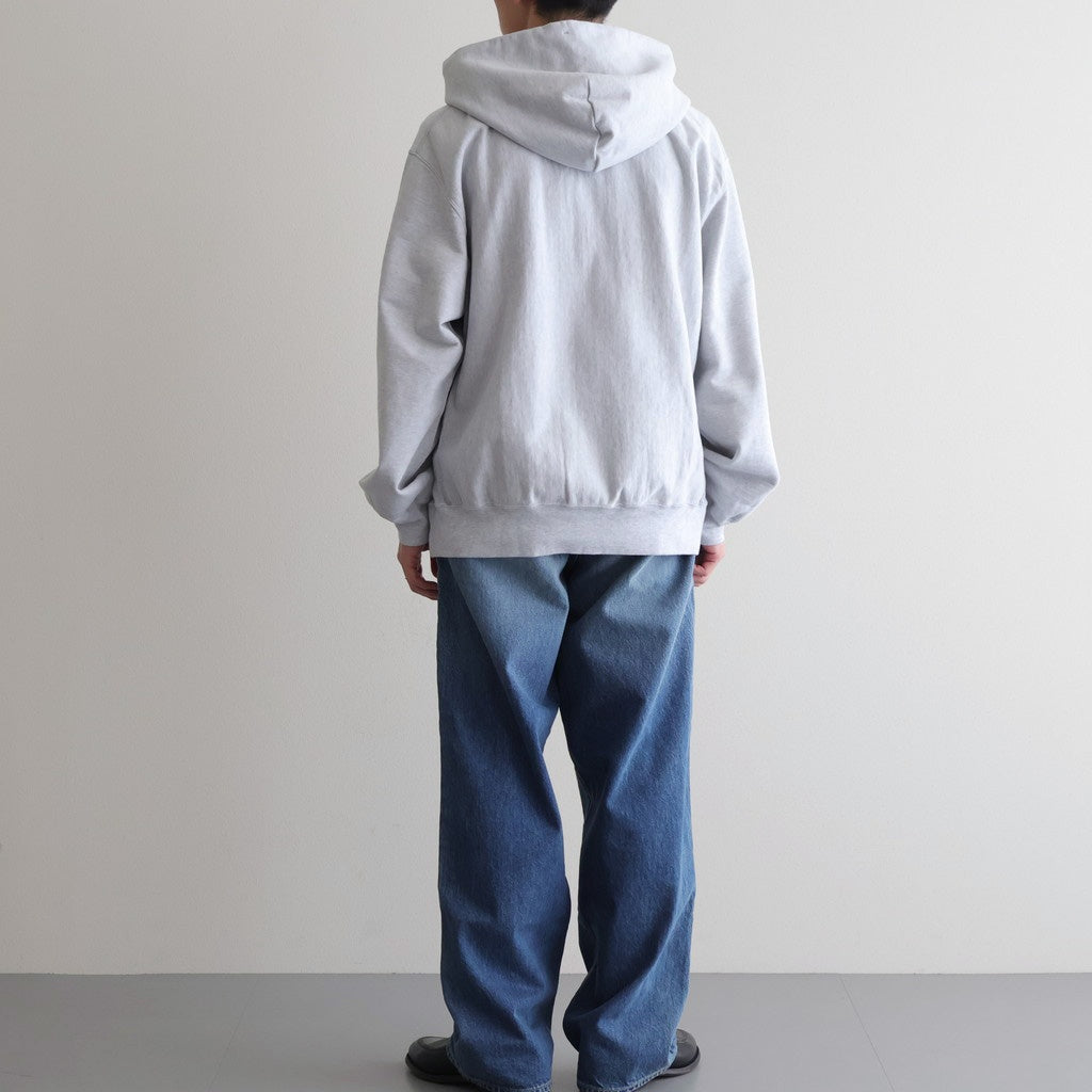 Thin-Sweat Hoodie Zip #HeatherWhite [bROOTS25S24S26]