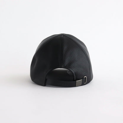 STEERHIDE CURVED VISOR CAP - LAPHROIG (EXCLUSIVE) #BLACK [X01009]