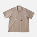 絲綢棉布紀念襯衫（短袖）#青瓷色 [251OJ-SH14]