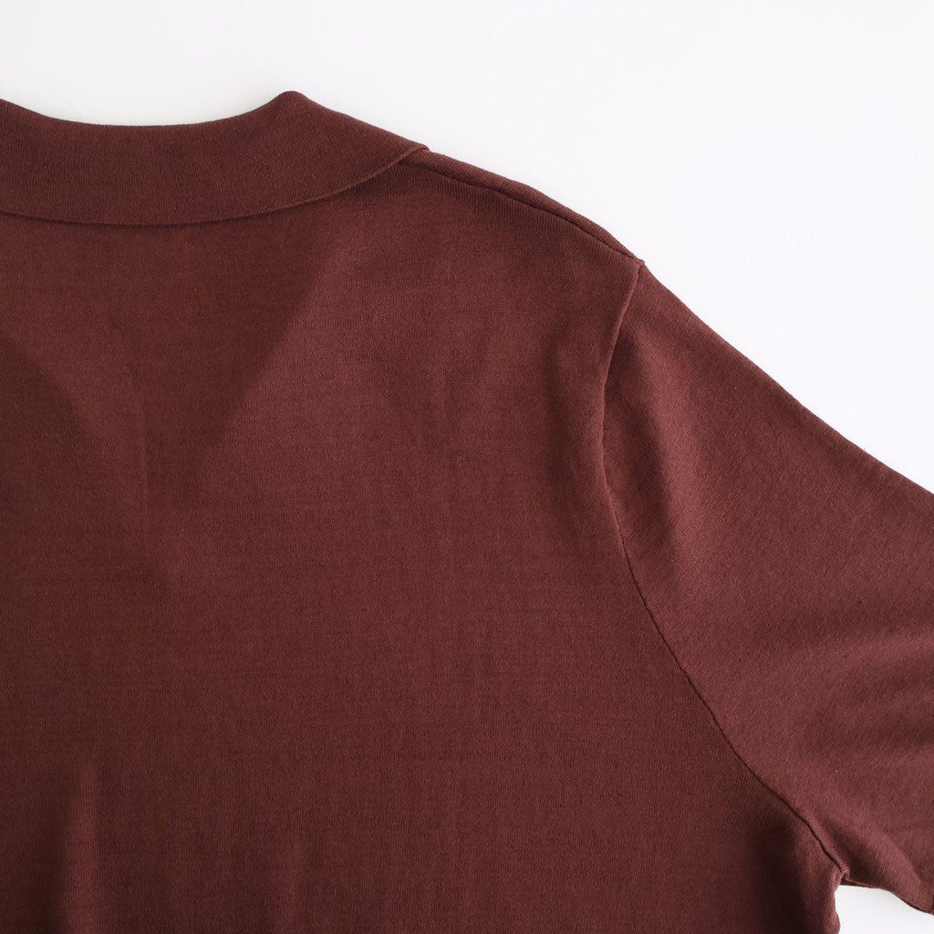 SILK COTTON SKIPPER KNIT #MAROON [26S-BIS-KN66]