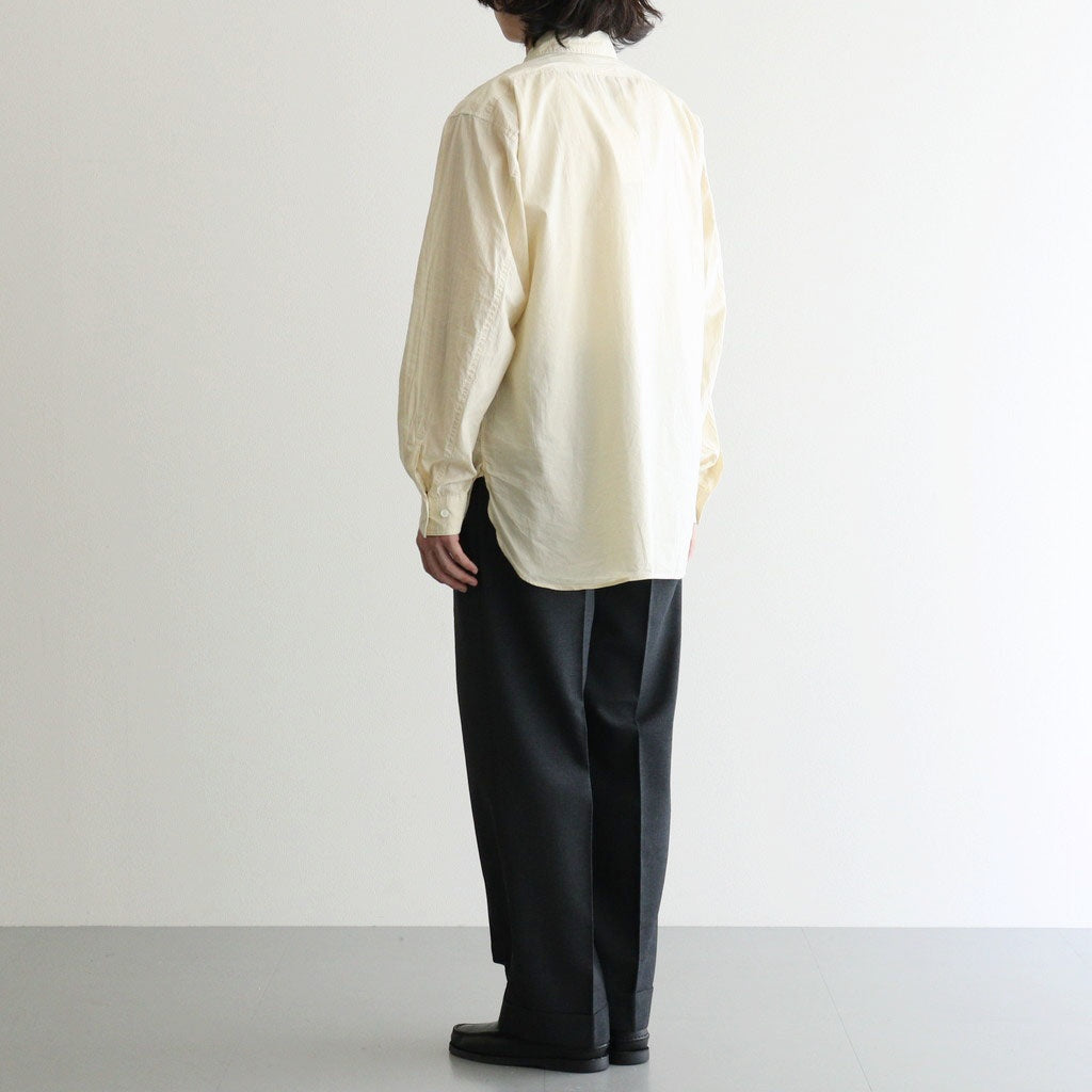 DOUBLE PLEATED SEMI EASY TROUSERS #CHARCOAL [A26C07PT02C]