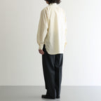 DOUBLE PLEATED SEMI EASY TROUSERS #CHARCOAL [A26C07PT02C]