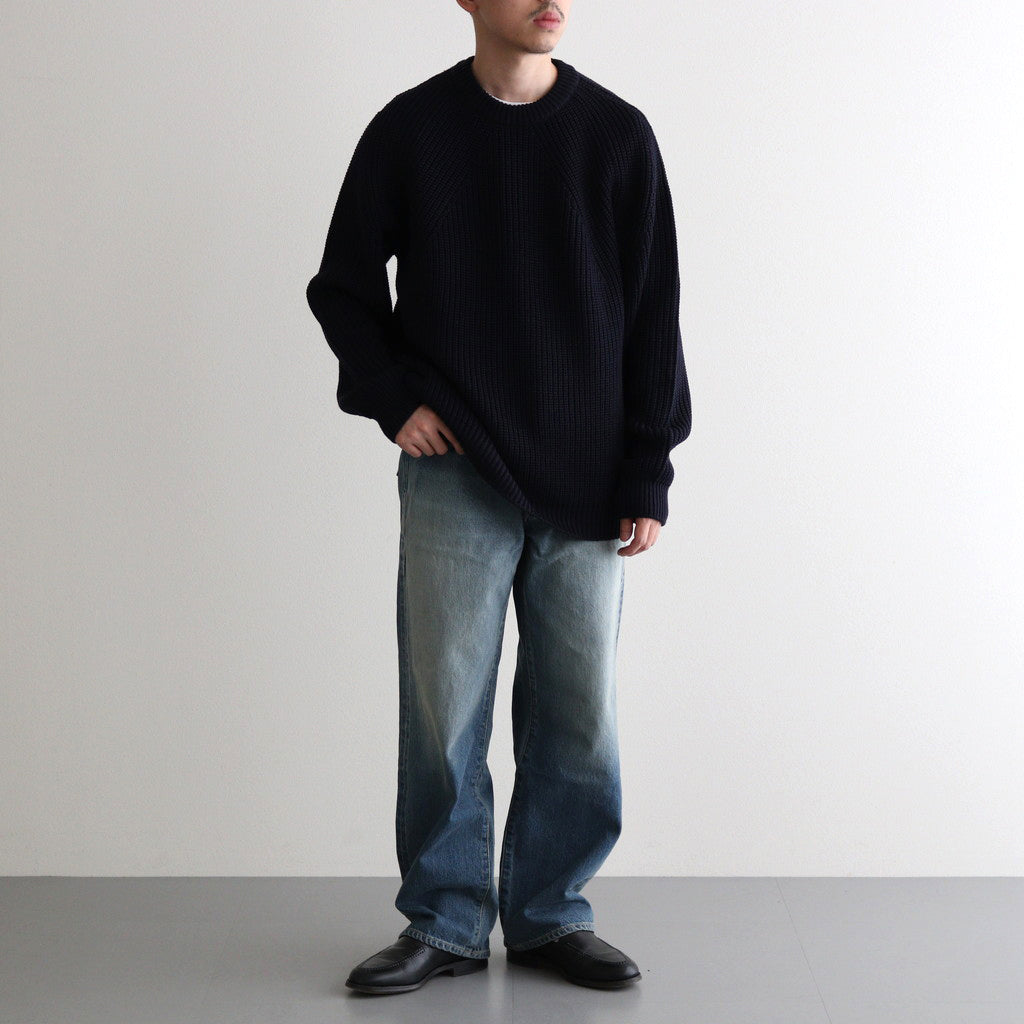 SIGNATURE CREW NECK #NAVY [BN-24FM-037]