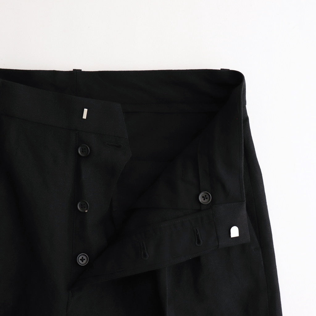 W/Li 2tuck Wide Tapered Trousers #BLACK [NEP-SS2503M]