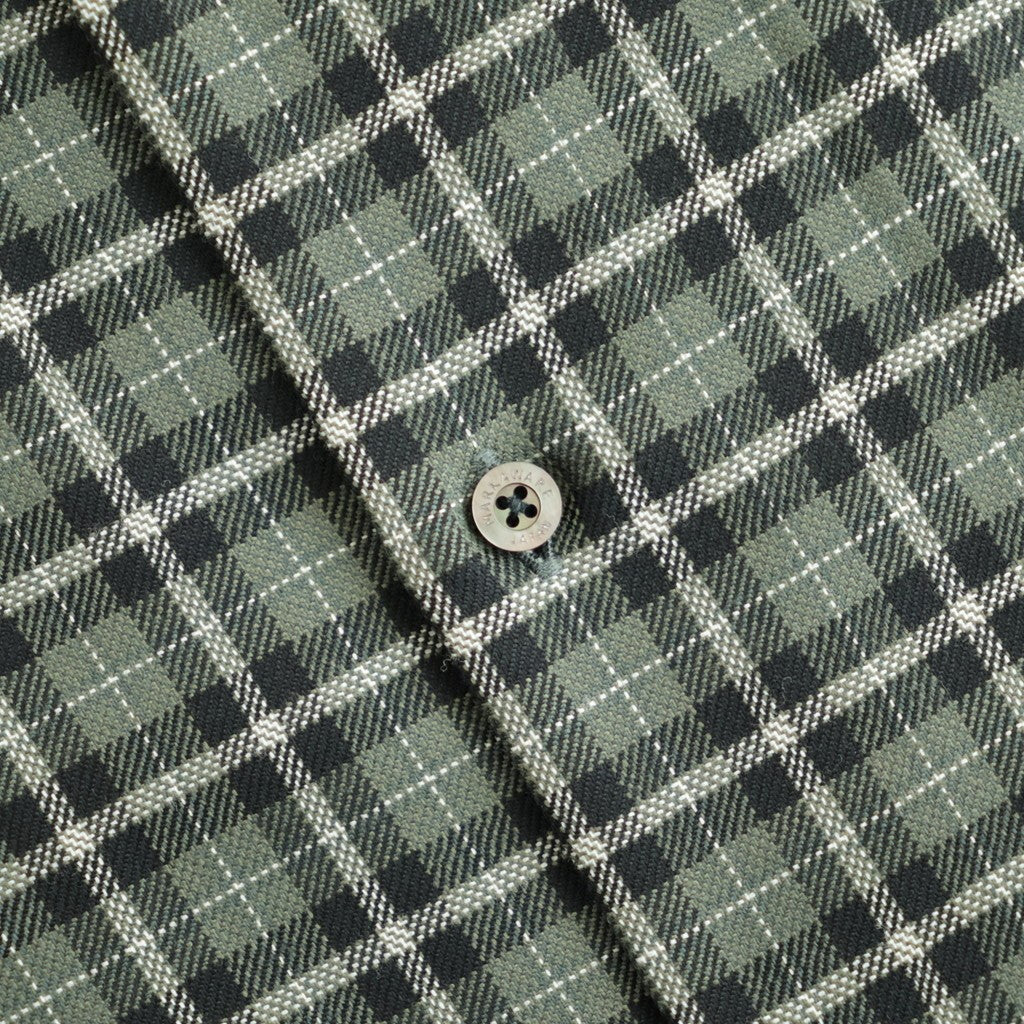 COMFORT FIT SHIRT #MOSS GRAY CHECK [A26C17SH02C]