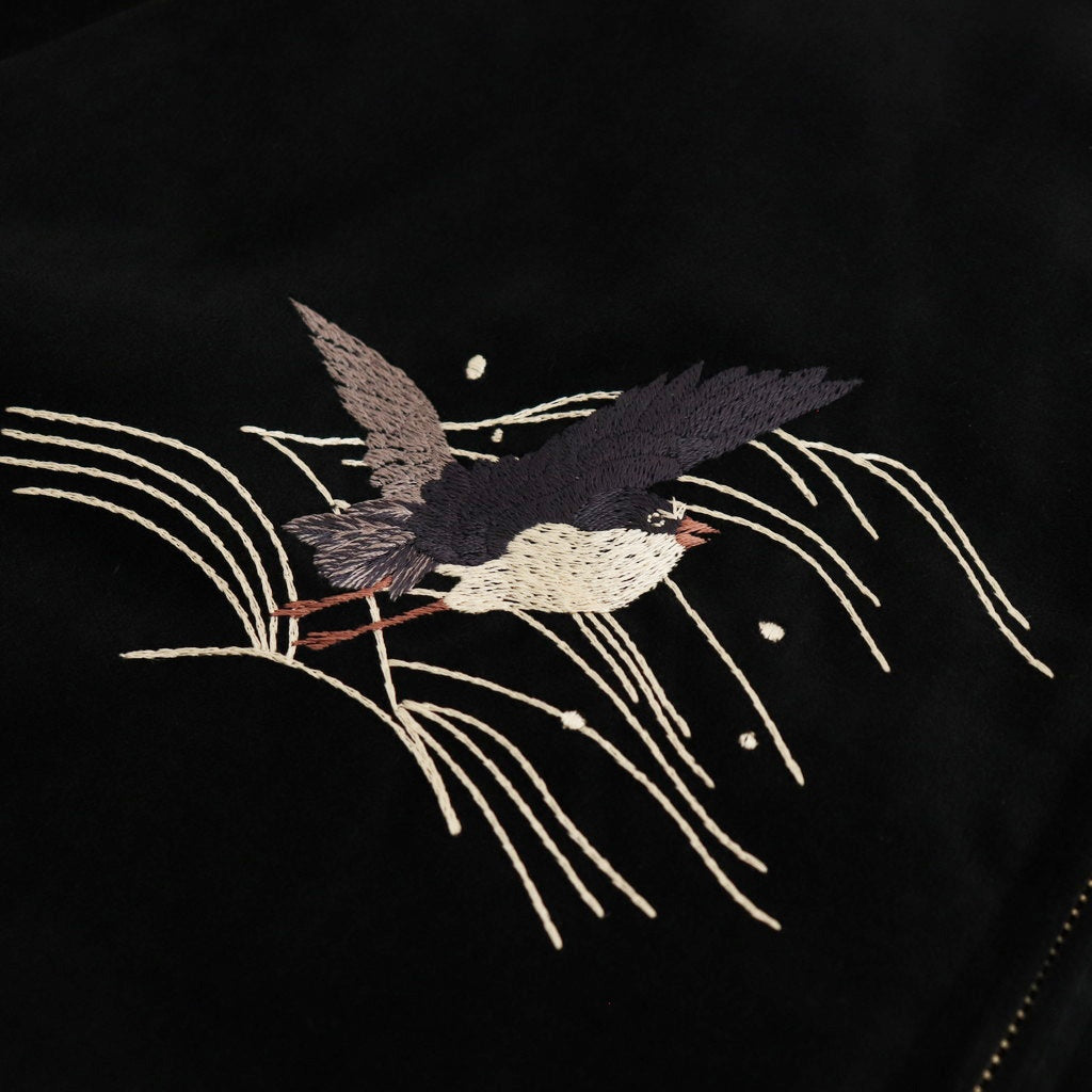 FADED VELVET SOUVENIR JACKET #GRAPHITE [242OJ-JK15]