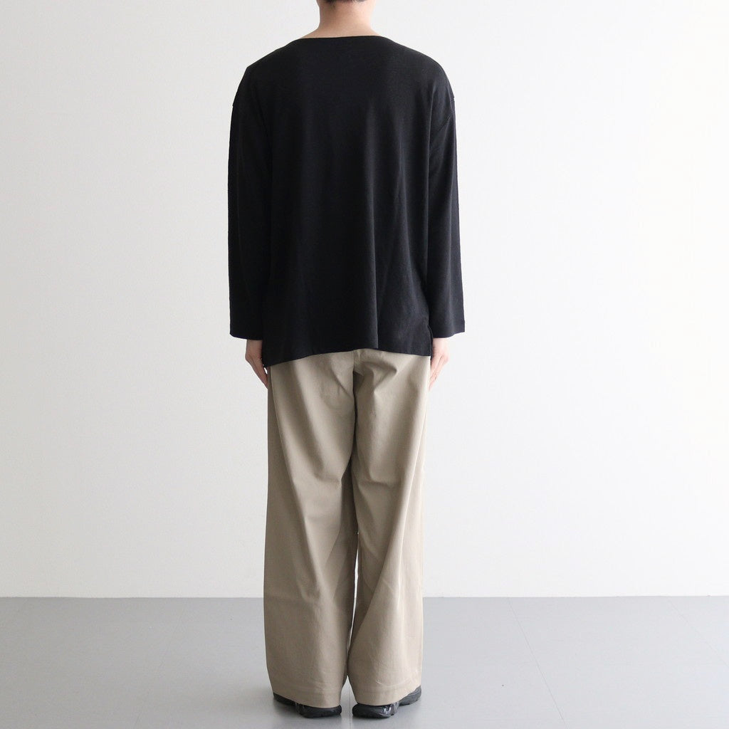 NORMANDY LINEN BASQUE SHIRT #BLACK [BN-25SM-065]